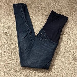 Indigo blue maternity jeans